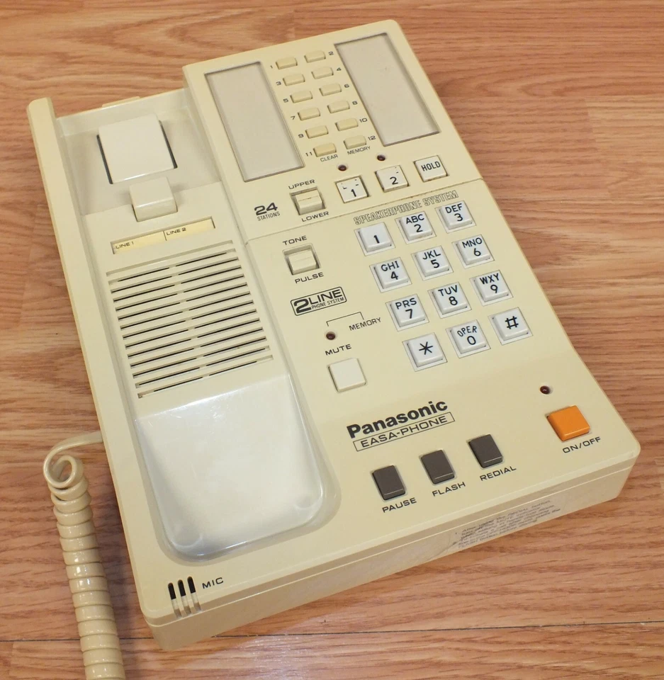 Sistema telefónico vintage Panasonic (KX-T3130) 2 líneas con cable **LEER**  Foto 3 de 4