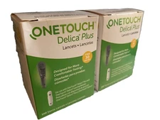 200 ONE TOUCH DELICA PLUS 30 GAUGE LANCETS (2 Boxes of 100) Expires 2025