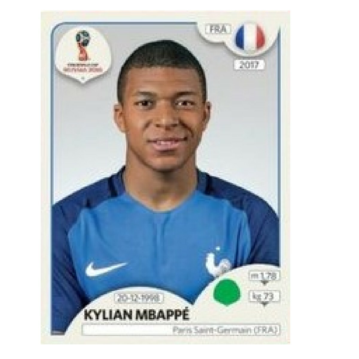 FIRST EVER ROOKIE STICKER #209 PANINI WORLD CUP 2018 NEW KYLIAN