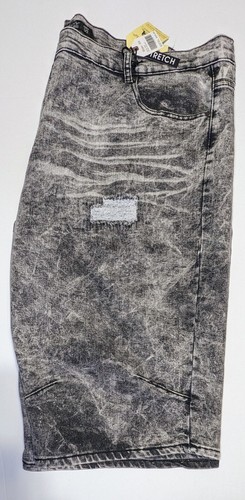 Big Men's Black/Grey Denim Shorts Size 50 - Picture 4 of 4