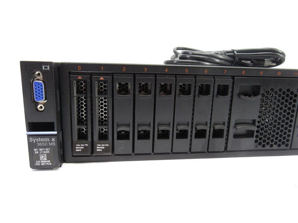 Lenovo System X 3650 M5 2x Xeon E5-2630 v4 2.2GHz 32GB RAM 2x 750W 2x LPE16002 - Image 2 of 4