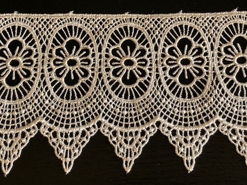 laverslace Unique Quality Ivory Floral Guipure Lace Trim 3"/7.5cm PER METRE - Picture 4 of 7