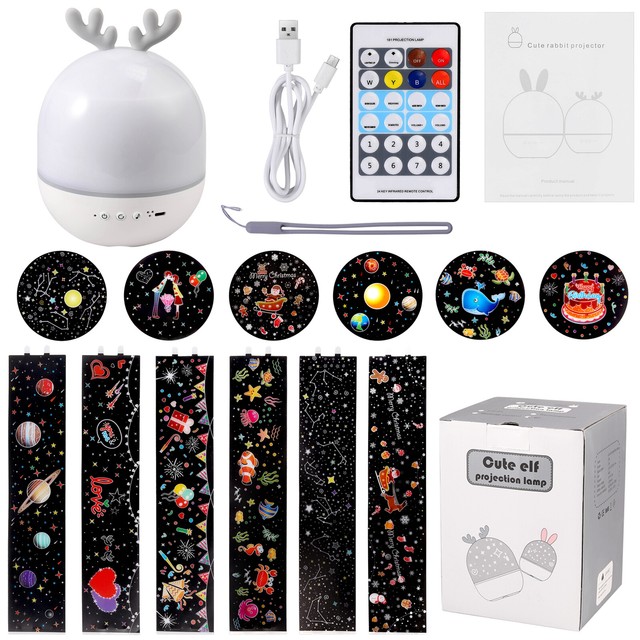 Bluetooth LED Rotating Star Projector Music Speaker Baby Night Light