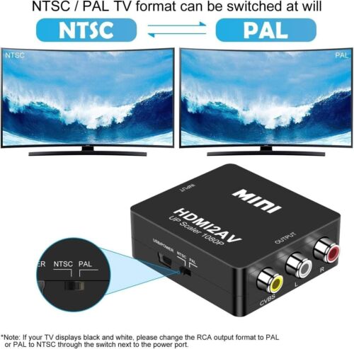 HDMI To RCA AV Adapter Converter Cable CVBS 3RCA 1080P Composite Video Audio - Picture 8 of 11