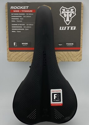 WTB Rocket Wide Titanium Black Saddle 150mm Thick Mountain Bike Seat