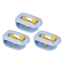 Grips Quilt Cover Clips,3Pcs No Pins Duvet Clips Corner Quilt Fixer Yellow Blue