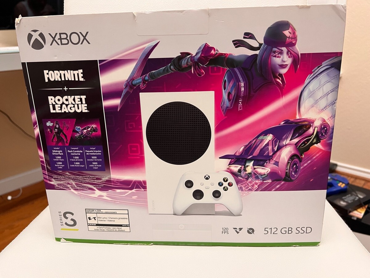 Newest Microsoft Xbox Series S – Fortnite & Rocket League Bundle (Disc-free  Gaming) - White, 512 GB Video Game Consoles, Bundled with Batteries and