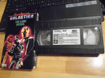 RARE OOP Battlestar Galactica VHS video '78 sci fi The Long Patrol Noah Hathaway