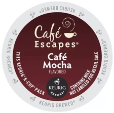 Cafe Escapes Cafe Mocha, Keurig K-Cup Pod, 60 Count  - Bulk - Old Stock