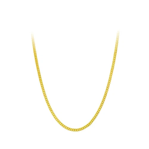 Pure 999 24K Yellow Gold Necklace For Women 1.5mm Thin Curb Link Chain 20inchL - Bild 6 von 8