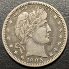 1905 S Barber Silver Quarter San Fransisco Mint 25c VF+/XF 90% US Type Coin