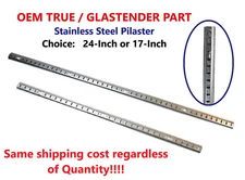 True Glastender 06006673 STAINLESS STEEL PILASTER Adjustable Shelving 24" & 17"