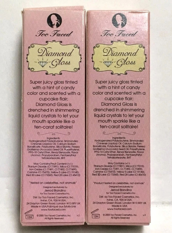 LOTE DE 2 Brillo Labial Brillante Alto Brillo Rico y Deslumbrante Too Faced Elige Tono Foto 2 de 2