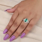 Chrome Diopside Gemstone 925Sterling Silver Jewelry Ring For Mother's Day Gift