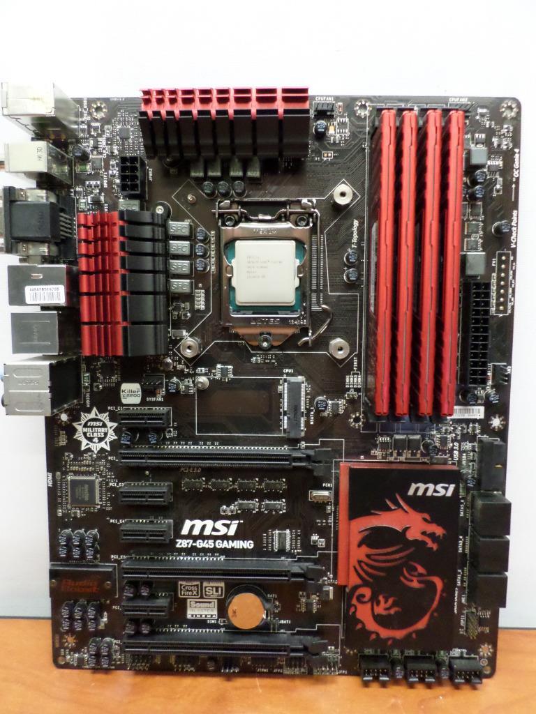Setup Msi Z87 MSI Z87-G45 GAMING MOTHERBOARD I7-4770K CPU 32GB DDR3
