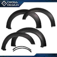 Fender Flares Cover Fit For 2015-2017 Ford F150 Pocket Rivet Style Black Wheel