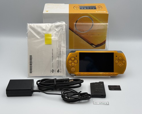 Sony PSP-3000 Console Yellow Complete in box Region Free w/1GB memory- Very Good
