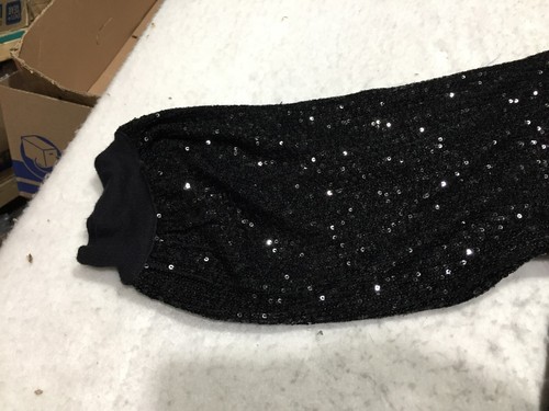 Maurices Top Plus Size 2X Black Sequin Accented Sleeves Crew Neck Soft - Picture 3 of 12