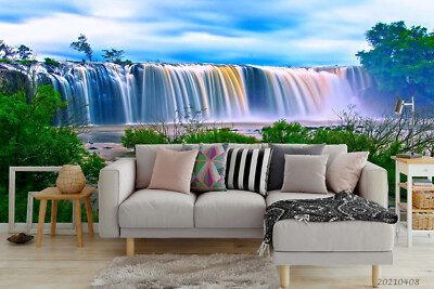 3D Waterfall Landscape Wallpaper Wall Mural Removable Self-adhesive 445 ...
