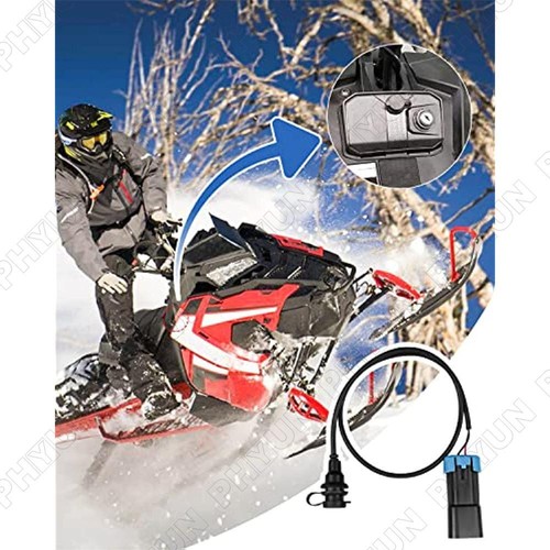 2883824 2414662 RCA Power Plug Black For Polaris Snowmobile Heated Visor 2007-21 - Picture 5 of 6