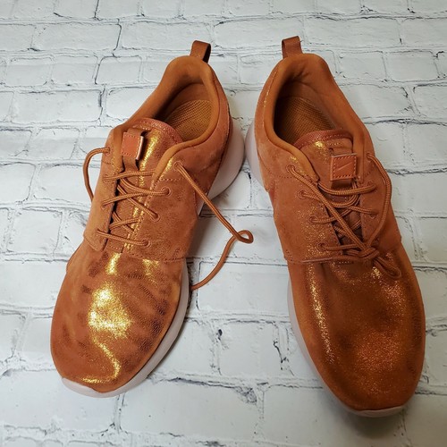 Nike Roshe One Premium Womens 833928-901 Metallic Tawny Running Shoes Size 8.5 - Picture 4 of 4