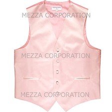 New Men's Vesuvio Napoli Tuxedo Vest Waistcoat only prom wedding party Pink