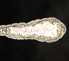 Antique Sterling & Enamel Spoon Souvenir of Fresno California 925 FM Whiting