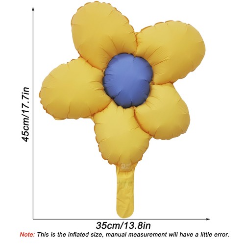 2PC yellow Daisy Flower Foil Birthday Balloons Spring Theme Birthday Party De... - Picture 2 of 3