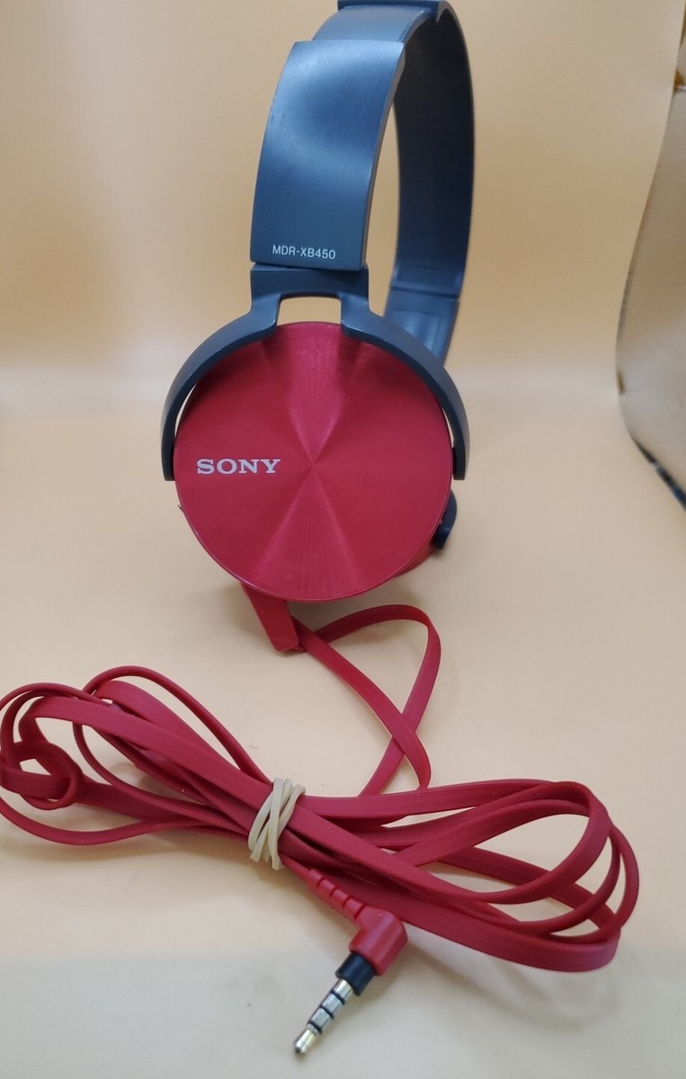 Mdr Xb450ap Sony Extra Bass Headphones Red SONY EXTRA BASS