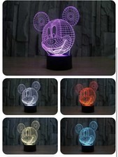 MICKEY MOUSE 3D ILLUSION LAMP Night Light US STOCK SHIPPING in 1 Business Day