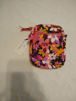 Vera Bradley RFID Small Convertible Crossbody Rosa Floral New