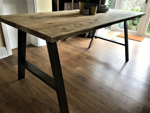 Dining Table, Custom Made Reclaimed Scaffold Boards, Rustic, Industrial, A Frame - Picture 7 of 11