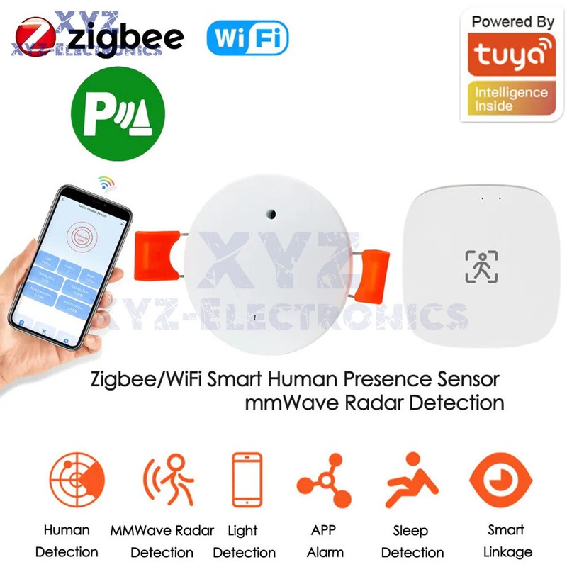 Smart Life Zigbee Human Presence Detector 5.8G/24G Tuya Wifi PIR Montion Sensor
