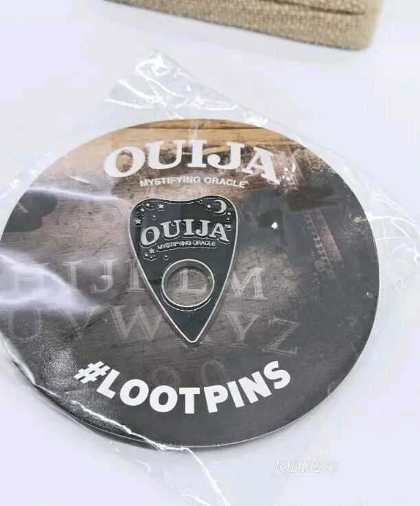 2018 Loot Crate Hasbro QUIJA Planchette Enamel Pin NIP