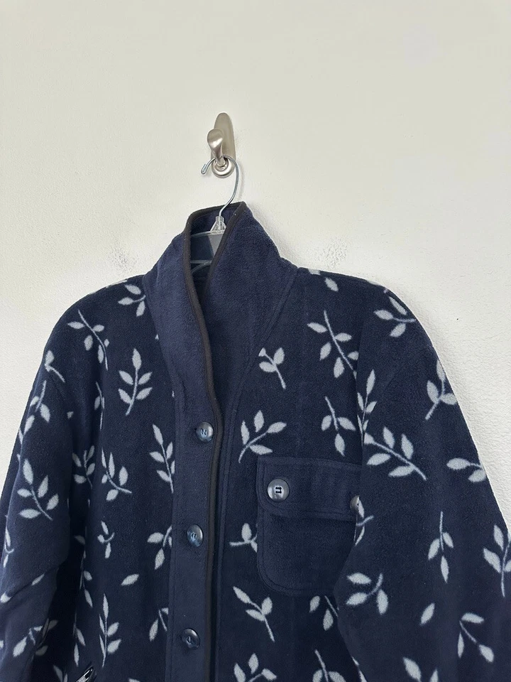 Chaqueta floral acolchada polar Dolce & Gabbana azul marino vintage para mujer mediana Foto 2 de 4