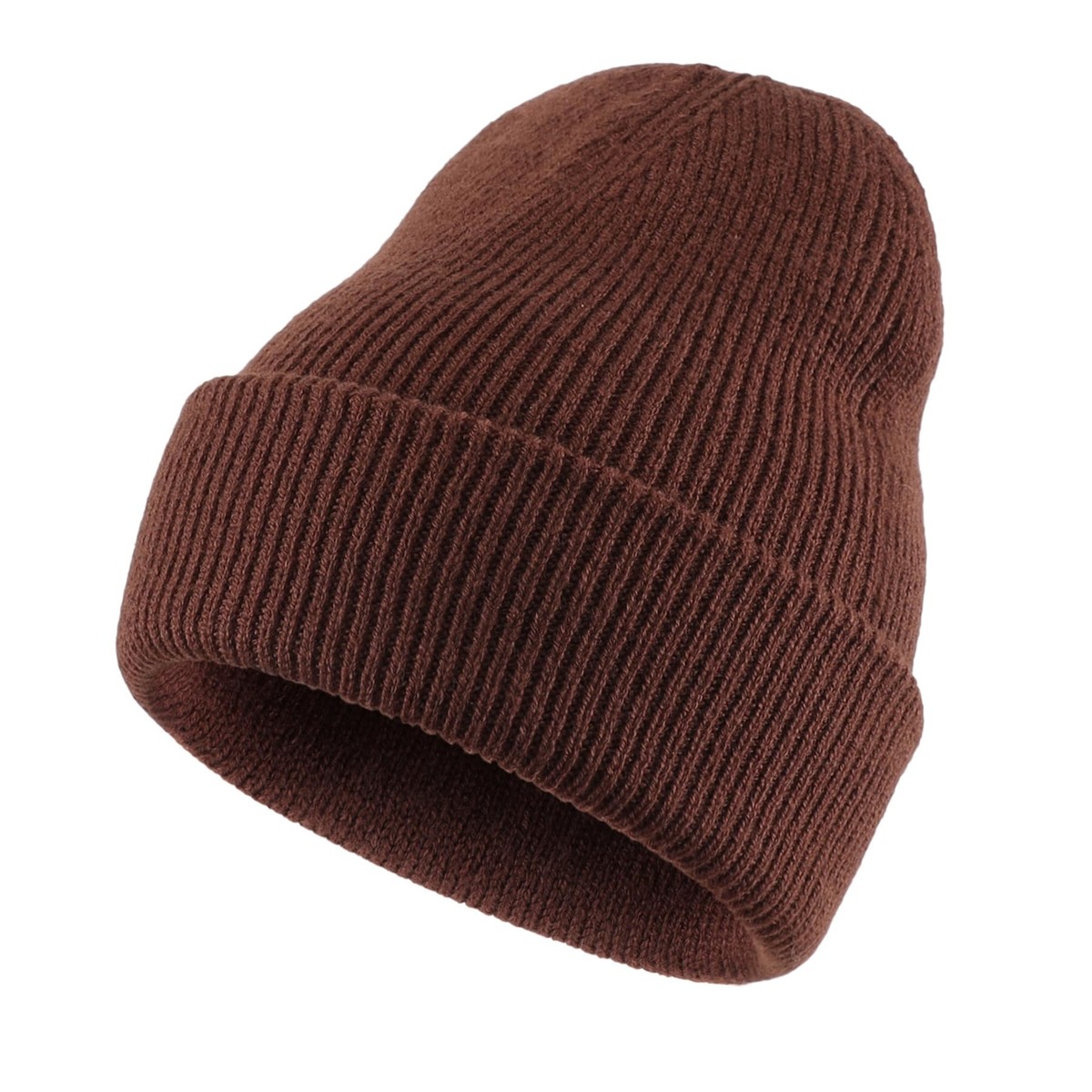 Mens Winter Hats Thick Knit Cuff Beanie Cap Warm Stocking Beanie