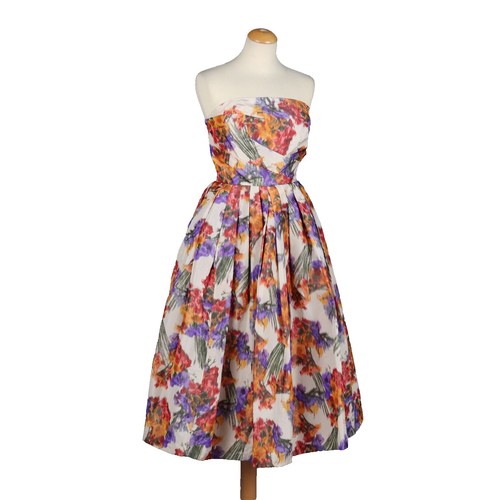 ワンピース Leonard Silk-Wool Floral Wrap Dress/VTG Vintage Leonard Silk Wrap Dress Backless Signature Fabric Sm | eBay