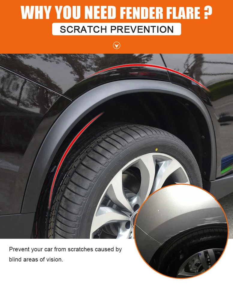 4 шт уширителей боковых крыльев колесных арок молдингов отделка подходит для BMW X5 F15 2014-2018 - Изображение 3 из 4