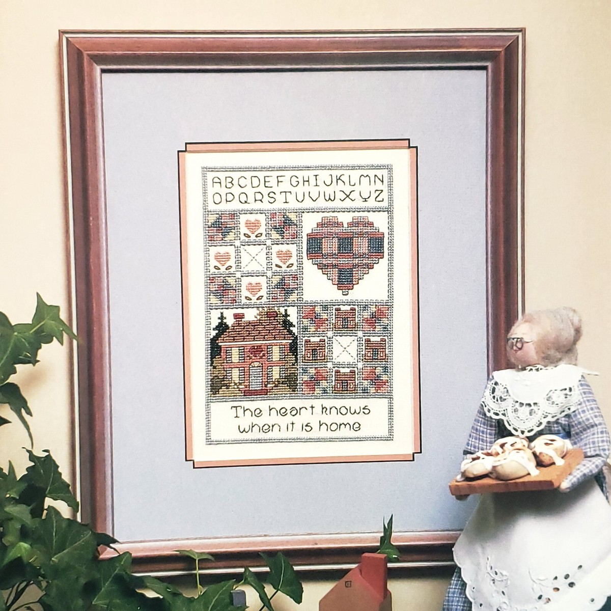 The Heart Knows Sampler Cross Stitch Leaflet 69 Cross N Patch Emie Bishop  1990