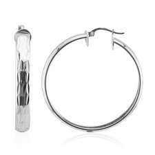Cavill Creolen Ohrringe 925 Sterling Silber 20mm gehämmert Damen Schmuck