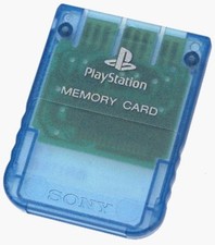 Sony OEM PlayStation Memory Card Island Blue For PlayStation 1 PS1 Very Good 9E
