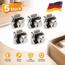 5er Push-Lock M&ouml;belschloss Druckschl&ouml;sser Caravan Wohnmobil Schublade Druckknopf