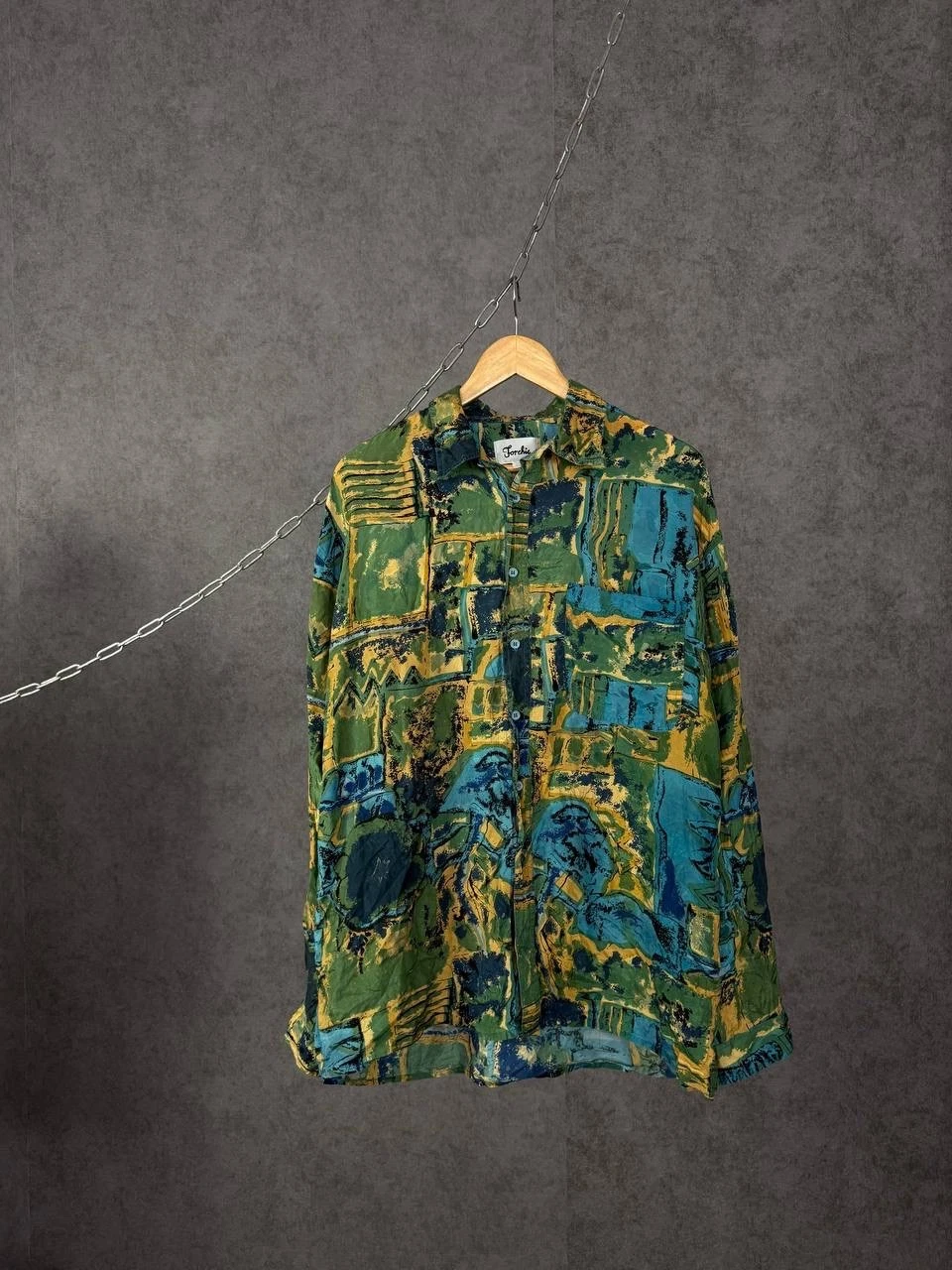 Art crazy hawaiian vintage silk shirt
Opens in a new window or tab