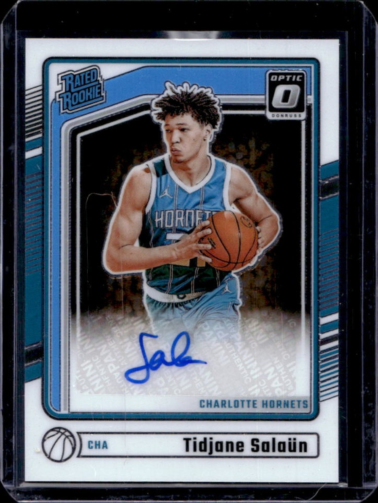 2024-25 Donruss Optic Tidjane Salaun Rated Rookie RC Auto #324 Hornets