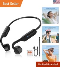 Lightweight Waterproof Bone Conduction Headphones with Long Battery Life and Mic