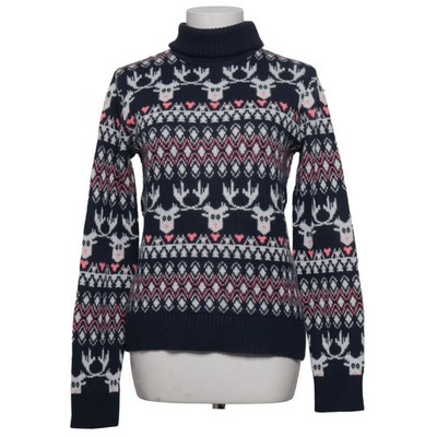 Oodji, Weihnachtspullover, Größe: M, Blau/Pink/Weiß/Mehrfarbig, Sonstiges #CO4