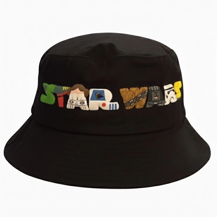 Star Wars Spirit Jersey Bucket Hat Black One Size Fits Most Disney Characters