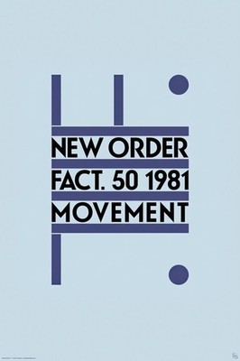 New Order - Music Poster (Movement - Album Cover Fact. 50 1981) (Size 24'' x 36'')
