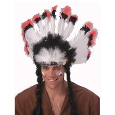 Rubies Deluxe Native American Headdress Halloween Costume Accessory One Size New
