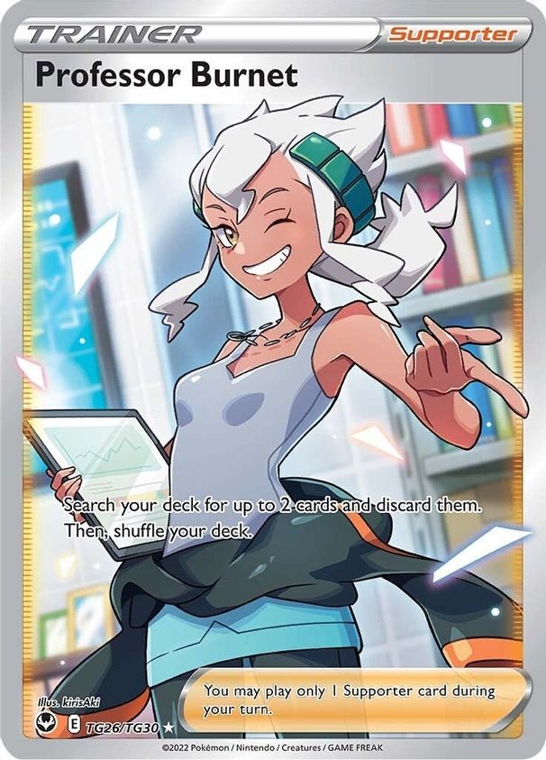 Professor Burnet - TG26/TG30 - Pokemon Silver Tempest Trainer Gallery Card NM